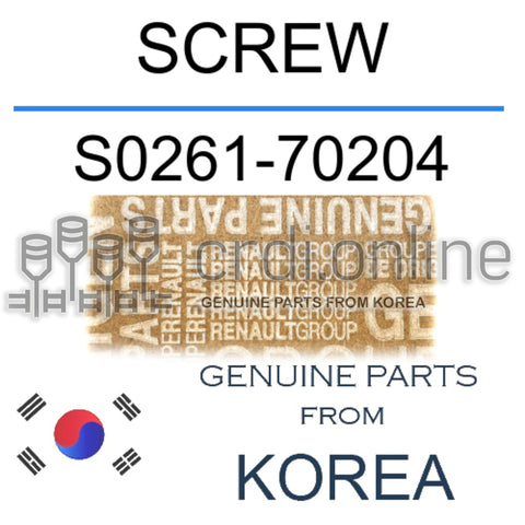 SCREW [ORIGINAL] S0261-70204 S026170204 S0261 70204