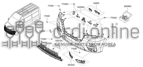 BMPR ASSY-FR 62010-4124X 620104124X 62010 4124X