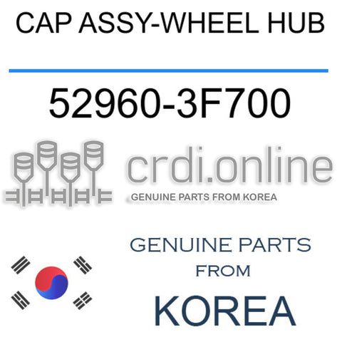 CAP ASSY-WHEEL HUB [ORIGINAL] 52960-3F700 529603F700 52960 3F700