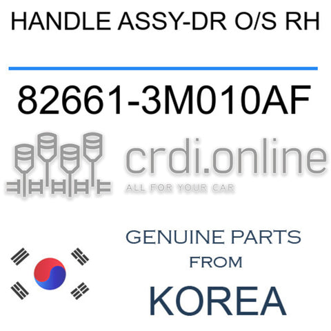 HANDLE ASSY-DR O/S RH [ORIGINAL] 82661-3M010AF 826613M010AF 82661 3M010AF