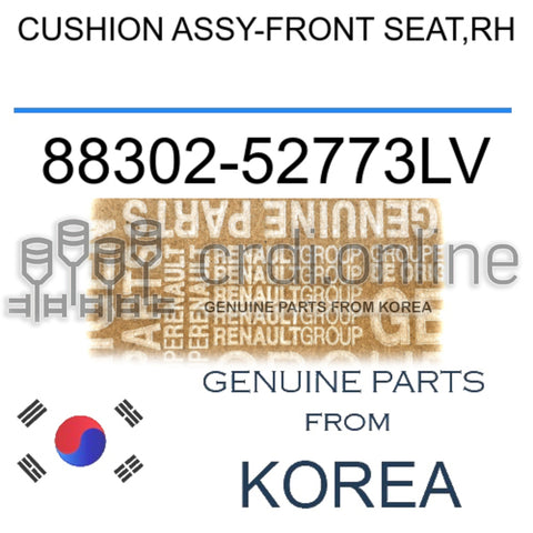 CUSHION ASSY-FRONT SEAT,RH [ORIGINAL] 88302-52773LV 8830252773LV 88302 52773LV