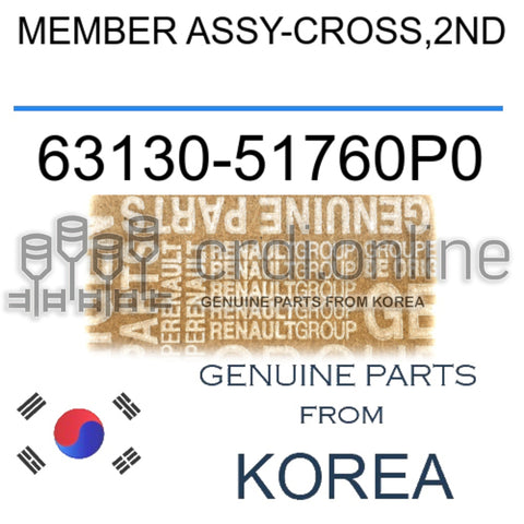 MEMBER ASSY-CROSS,2ND [ORIGINAL] 63130-51760P0 6313051760P0 63130 51760P0