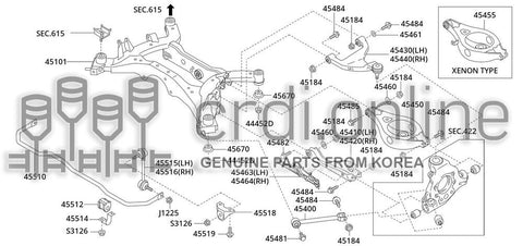 BEAM COMPLETE-REAR SUSPENSION 45600-52021 4560052021 45600 52021