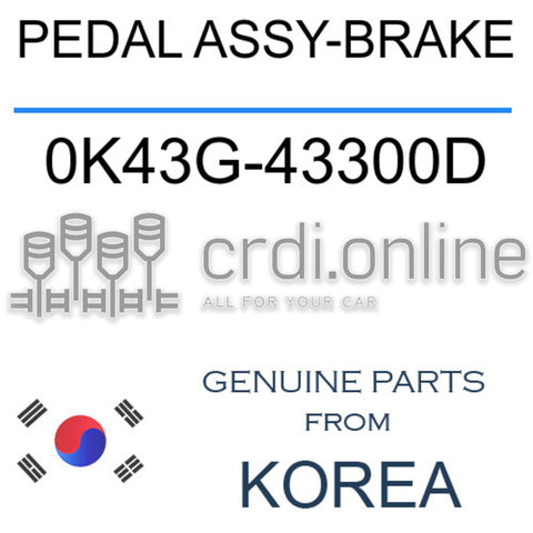 PEDAL ASSY-BRAKE [ORIGINAL] 0K43G-43300D 0K43G43300D 0K43G 43300D