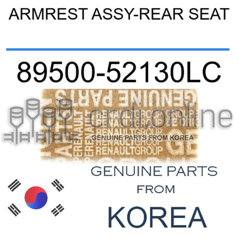 ARMREST ASSY-REAR SEAT [ORIGINAL] 89500-52130LC 8950052130LC 89500 52130LC