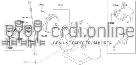 TUBE ASSY-OIL COOLER 36570-52000 3657052000 36570 52000