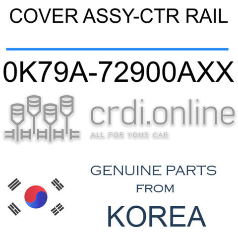 COVER ASSY-CTR RAIL [ORIGINAL] 0K79A-72900AXX 0K79A72900AXX 0K79A 72900AXX