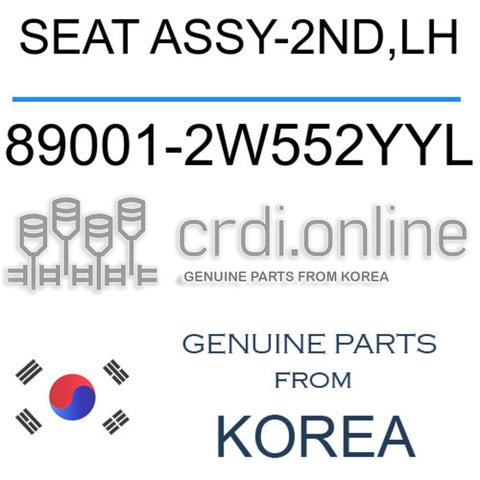 SEAT ASSY-2ND,LH [ORIGINAL] 89001-2W552YYL 890012W552YYL 89001 2W552YYL