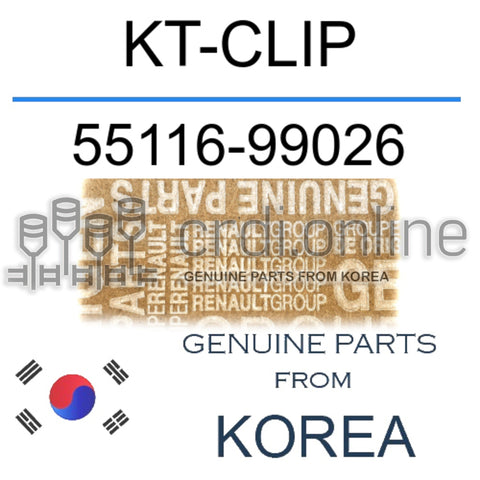 KT-CLIP [ORIGINAL] 55116-99026 5511699026 55116 99026