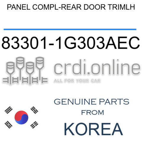 PANEL COMPL-REAR DOOR TRIMLH [ORIGINAL] 83301-1G303AEC 833011G303AEC 83301 1G303AEC