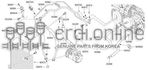 HOSE ASSY-FLEXIBLELOW 92480-JY22A 92480JY22A 92480 JY22A