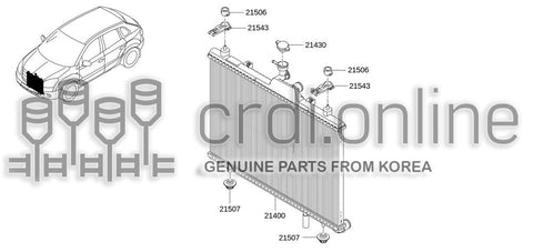 RADIATOR COMPLETE 21400-8764R 214008764R 21400 8764R