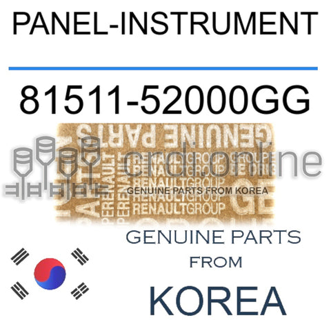 PANEL-INSTRUMENT [ORIGINAL] 81511-52000GG 8151152000GG 81511 52000GG