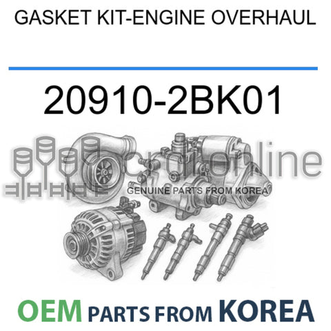 [OEM] GASKET KIT-ENGINE OVERHAUL 20910-2BK01 209102BK01 20910 2BK01