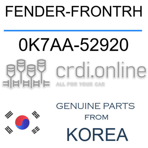 FENDER-FRONTRH [ORIGINAL] 0K7AA-52920 0K7AA52920 0K7AA 52920