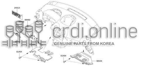 PANEL ASSY-INSTRUMENT LOWERDRIVER 68106-3542R 681063542R 68106 3542R