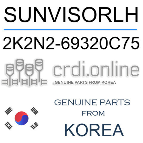 SUNVISORLH [ORIGINAL] 2K2N2-69320C75 2K2N269320C75 2K2N2 69320C75