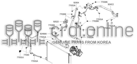 PIPE-CONDENSER EVAPORATOR 92440-5889R 924405889R 92440 5889R