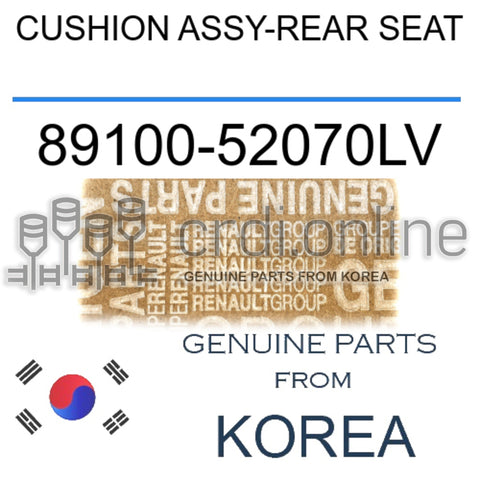 CUSHION ASSY-REAR SEAT [ORIGINAL] 89100-52070LV 8910052070LV 89100 52070LV