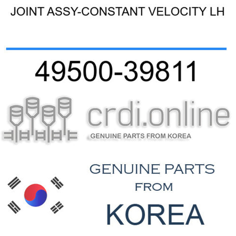 JOINT ASSY-CONSTANT VELOCITY LH [ORIGINAL] 49500-39811 4950039811 49500 39811
