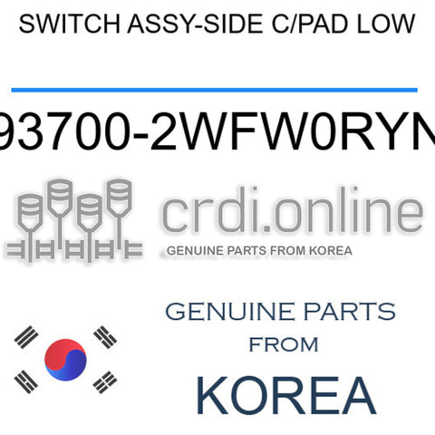 SWITCH ASSY-SIDE C/PAD LOW [ORIGINAL] 93700-2WFW0RYN 937002WFW0RYN 93700 2WFW0RYN