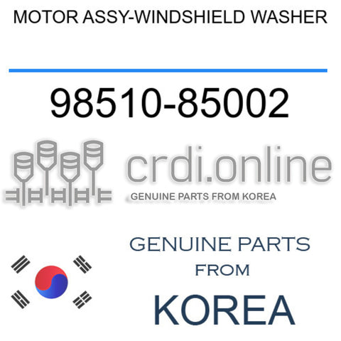 MOTOR ASSY-WINDSHIELD WASHER [ORIGINAL] 98510-85002 9851085002 98510 85002
