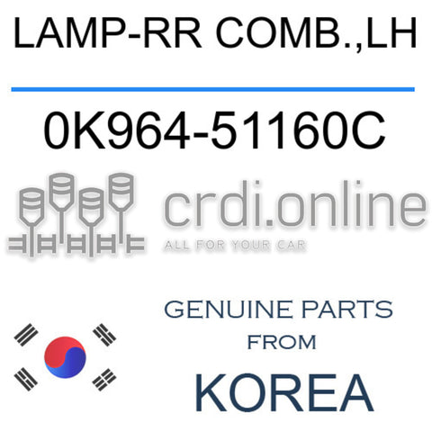 LAMP-RR COMB.,LH [ORIGINAL] 0K964-51160C 0K96451160C 0K964 51160C