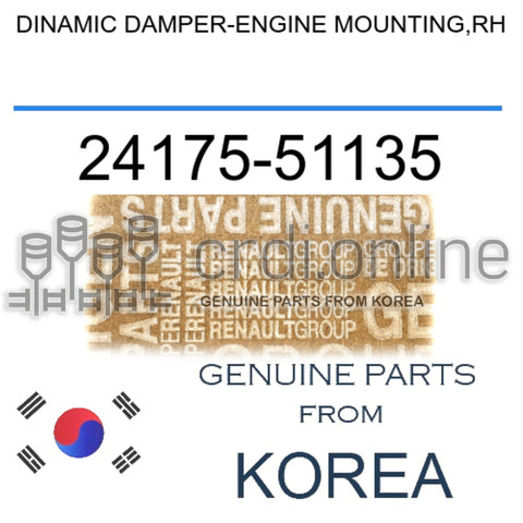 DINAMIC DAMPER-ENGINE MOUNTING,RH [ORIGINAL] 24175-51135 2417551135 24175 51135