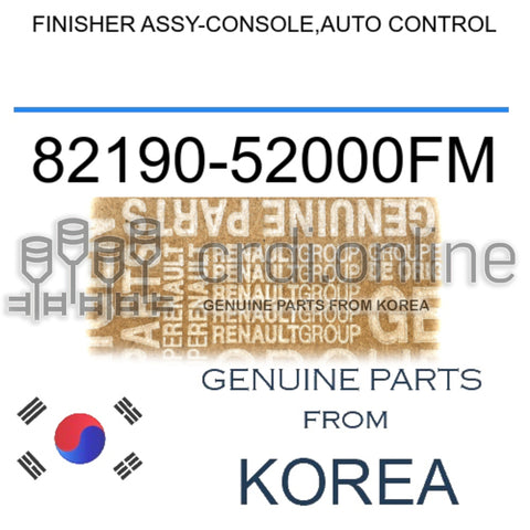 FINISHER ASSY-CONSOLE,AUTO CONTROL [ORIGINAL] 82190-52000FM 8219052000FM 82190 52000FM