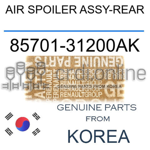 AIR SPOILER ASSY-REAR [ORIGINAL] 85701-31200AK 8570131200AK 85701 31200AK