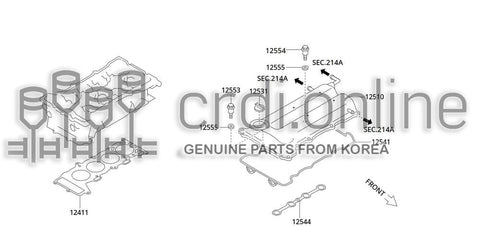 COVER ASSY-VALVE ROCKER 12510-12950 1251012950 12510 12950