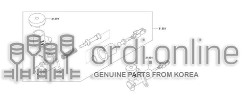 CYLINDER ASSY-CLUTCH MASTER 31301-51002 3130151002 31301 51002