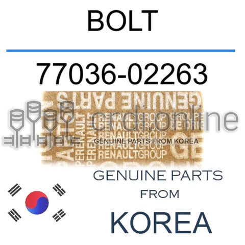 BOLT [ORIGINAL] 77036-02263 7703602263 77036 02263