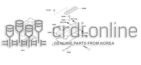 ORNAMENT ASSY-ROCKER COVER 12590-12900 1259012900 12590 12900