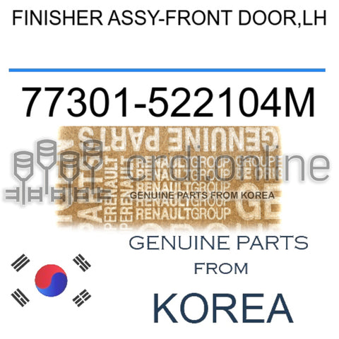 FINISHER ASSY-FRONT DOOR,LH [ORIGINAL] 77301-522104M 77301522104M 77301 522104M