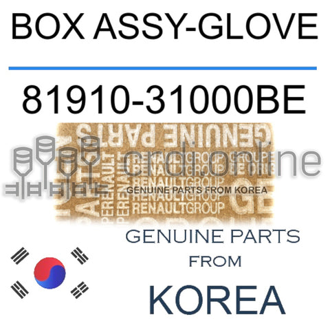 BOX ASSY-GLOVE [ORIGINAL] 81910-31000BE 8191031000BE 81910 31000BE