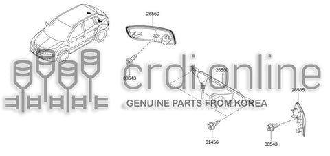 FINISHER ASSY-REAR FOG LAMP 26580-JY05A 26580JY05A 26580 JY05A