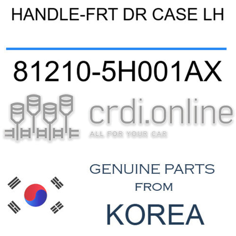 HANDLE-FRT DR CASE LH [ORIGINAL] 81210-5H001AX 812105H001AX 81210 5H001AX