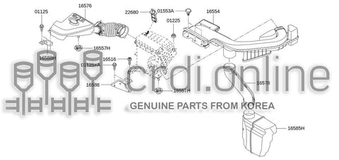DUCT ASSY-AIRC/S 16576-JY10A 16576JY10A 16576 JY10A