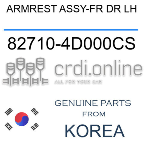 ARMREST ASSY-FR DR LH 82710-4D000CS 827104D000CS 82710 4D000CS