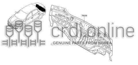 REAR PANEL ASSY 79100-2411R 791002411R 79100 2411R
