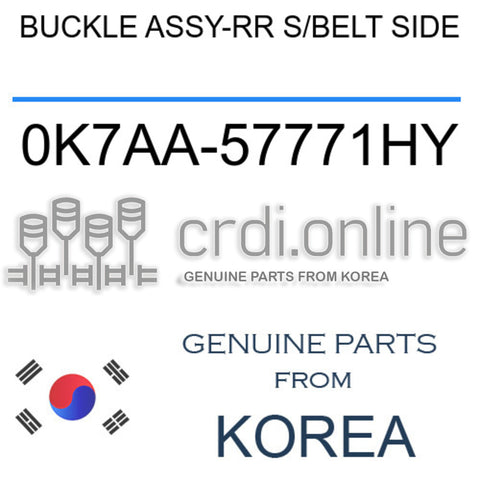 BUCKLE ASSY-RR S/BELT SIDE [ORIGINAL] 0K7AA-57771HY 0K7AA57771HY 0K7AA 57771HY