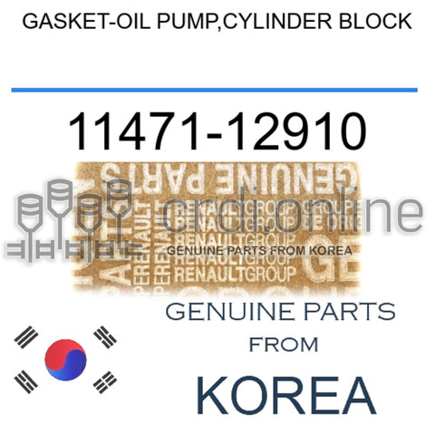 GASKET-OIL PUMP,CYLINDER BLOCK [ORIGINAL] 11471-12910 1147112910 11471 12910