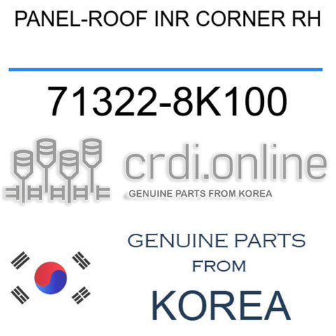PANEL-ROOF INR CORNER RH [ORIGINAL] 71322-8K100 713228K100 71322 8K100