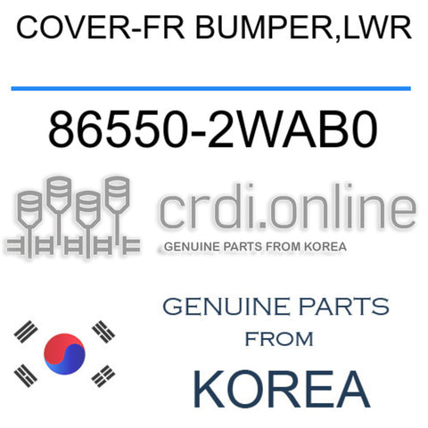COVER-FR BUMPER,LWR [ORIGINAL] 86550-2WAB0 865502WAB0 86550 2WAB0