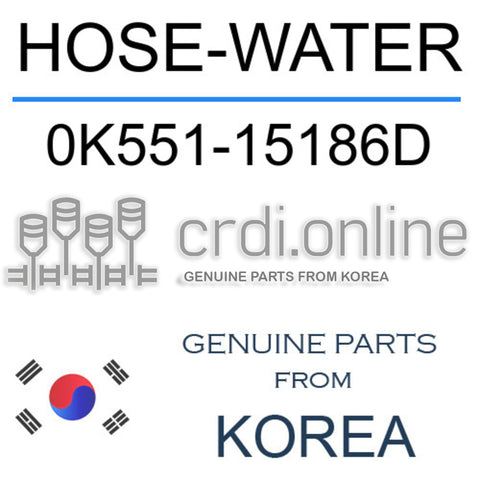 HOSE-WATER [ORIGINAL] 0K551-15186D 0K55115186D 0K551 15186D