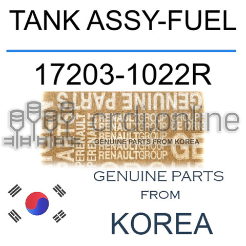 TANK ASSY-FUEL [ORIGINAL] 17203-1022R 172031022R 17203 1022R