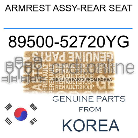ARMREST ASSY-REAR SEAT [ORIGINAL] 89500-52720YG 8950052720YG 89500 52720YG