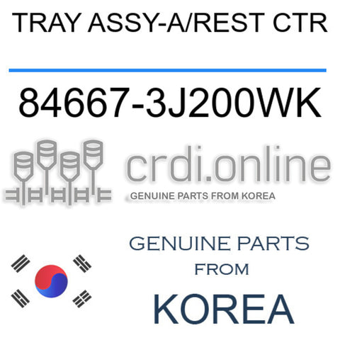 TRAY ASSY-A/REST CTR [ORIGINAL] 84667-3J200WK 846673J200WK 84667 3J200WK