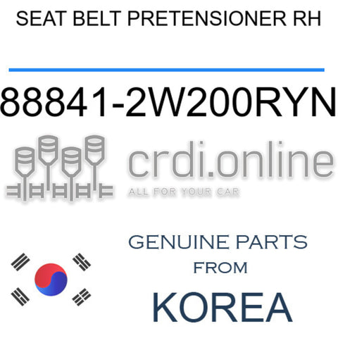SEAT BELT PRETENSIONER RH [ORIGINAL] 88841-2W200RYN 888412W200RYN 88841 2W200RYN